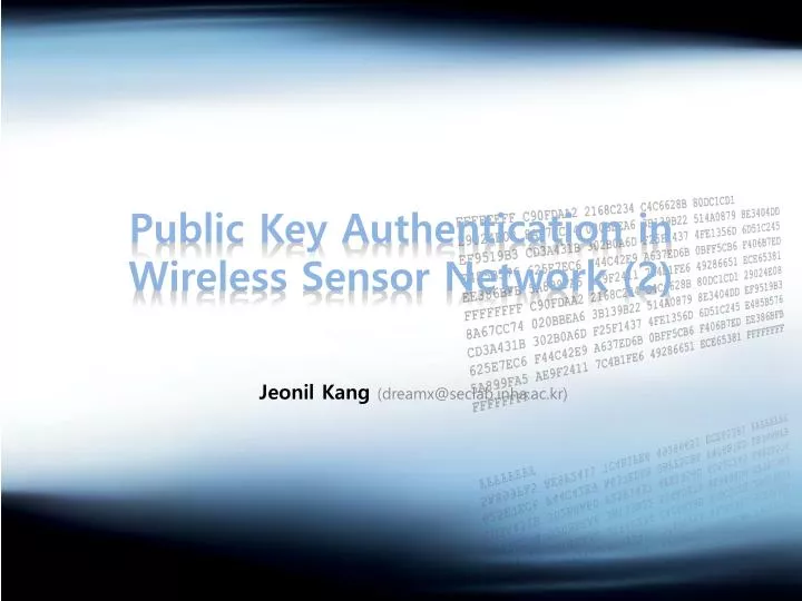 public key authentication in wireless sensor network 2