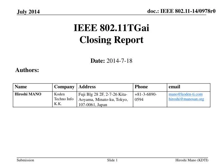 ieee 802 11tgai closing report
