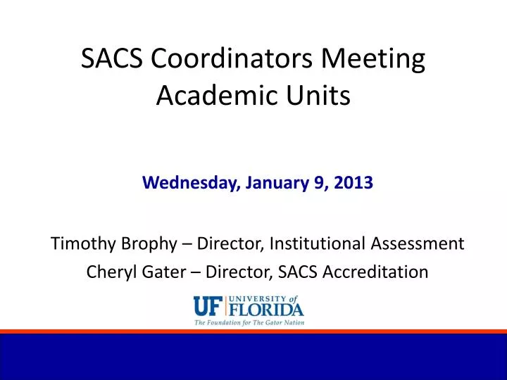 sacs coordinators meeting academic units