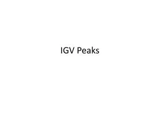 IGV Peaks