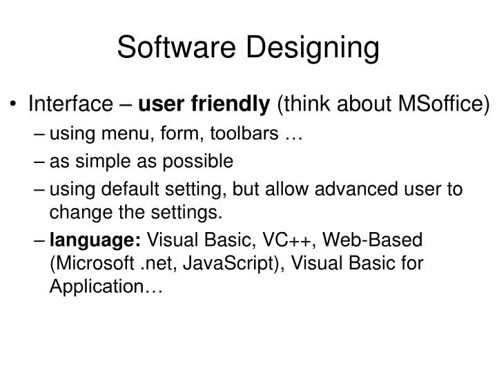 software designing