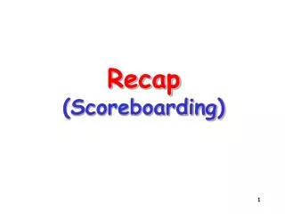 Recap (Scoreboarding)