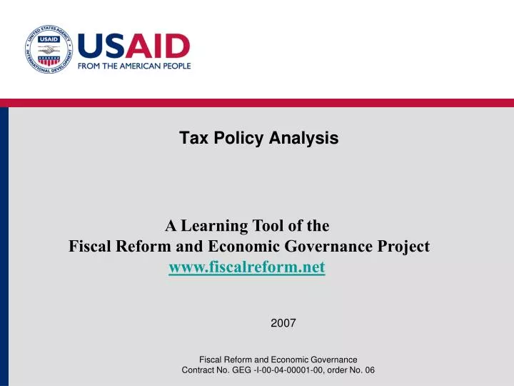 tax policy analysis