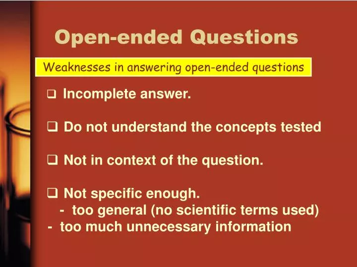 open ended questions