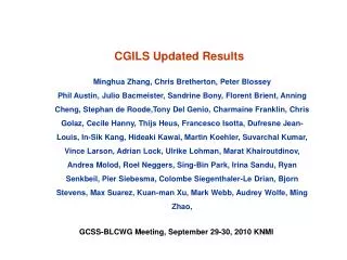 CGILS Updated Results