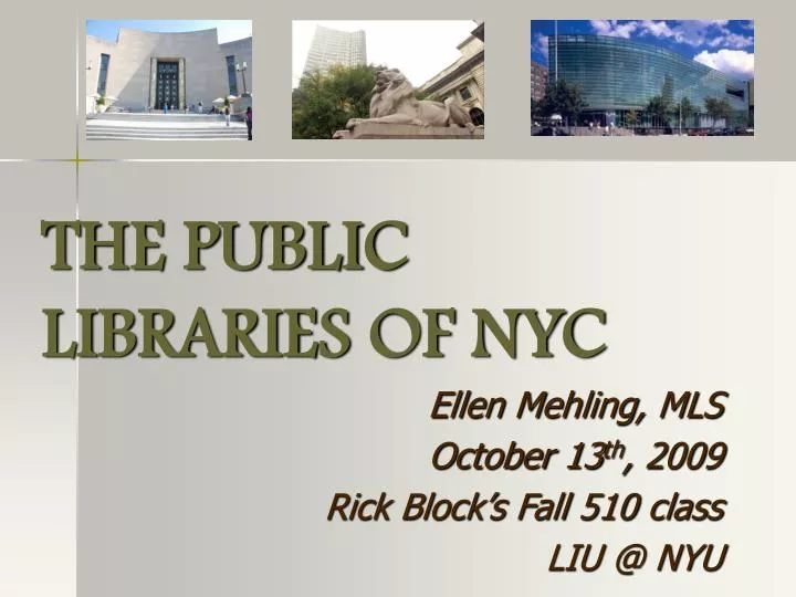 the public libraries of nyc