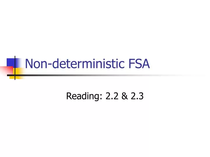non deterministic fsa