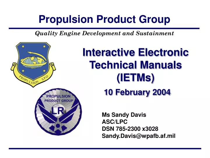 interactive electronic technical manuals ietms 10 february 2004