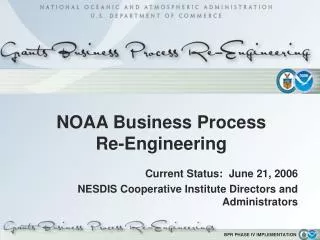 NOAA Business Process Re-Engineering