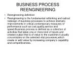 BUSINESS PROCESS REENGINEERING - slide 1