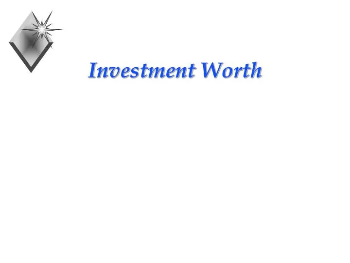 investment worth