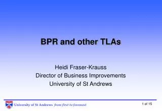BPR and other TLAs