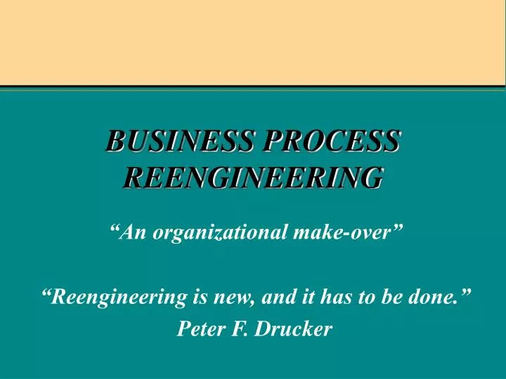 business process reengineering