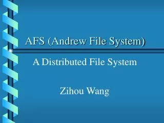 AFS (Andrew File System)