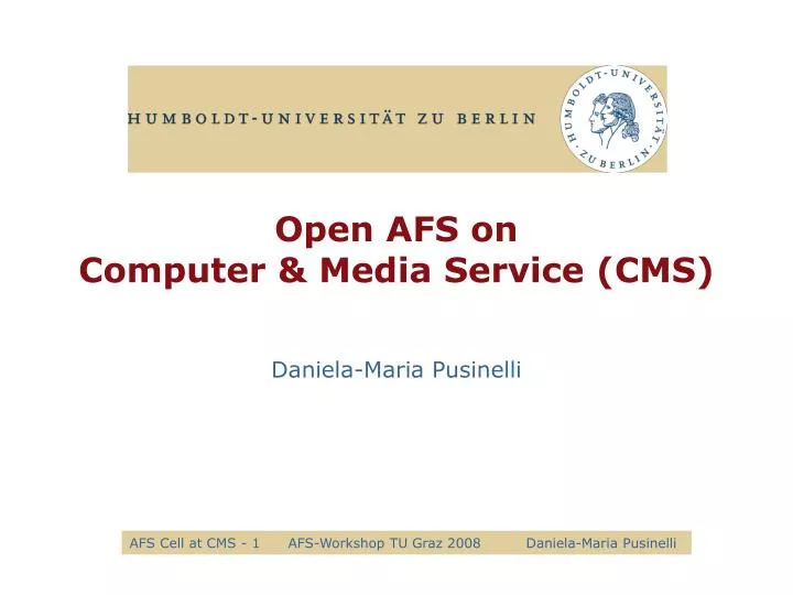 open afs on computer media service cms