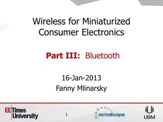 16-Jan-2013 Fanny Mlinarsky
