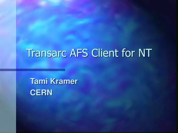transarc afs client for nt