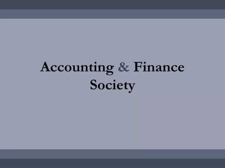 accounting finance society