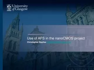 Use of AFS in the nanoCMOS project