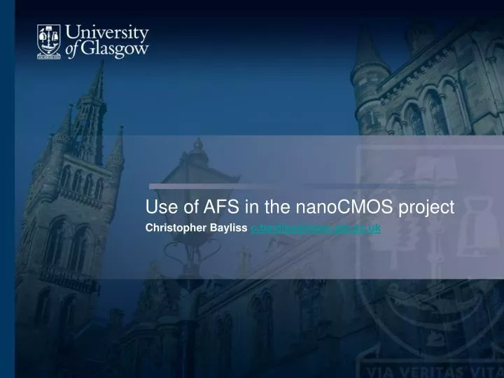 use of afs in the nanocmos project