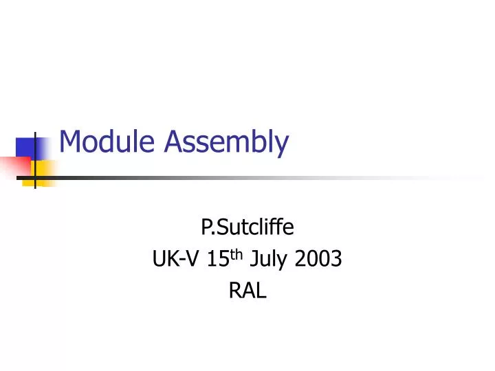 module assembly