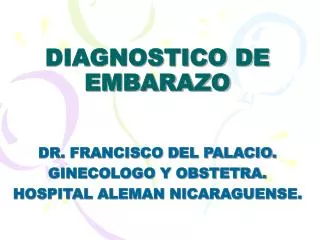 diagnostico de embarazo