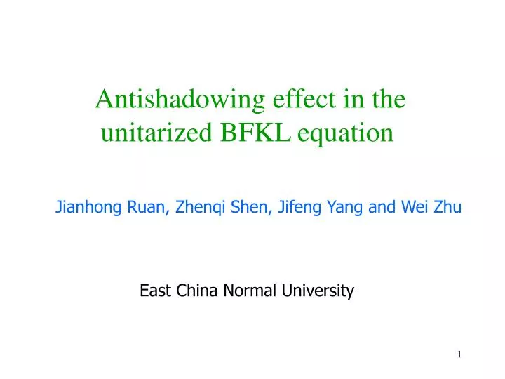 antishadowing effect in the unitarized bfkl equation