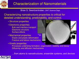 Characterization of Nanomaterials