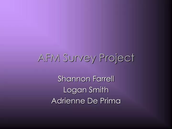 afm survey project