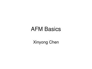 AFM Basics