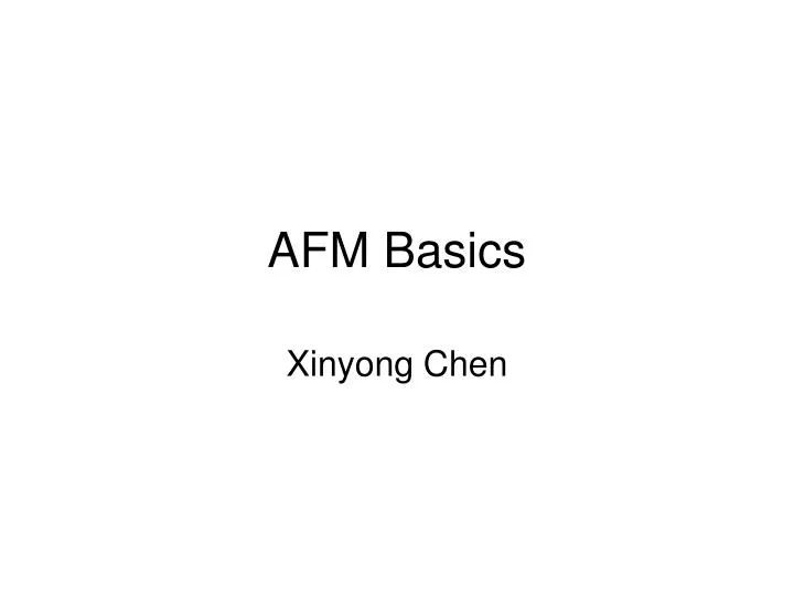 afm basics