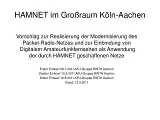 hamnet im gro raum k ln aachen