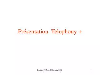 pr sentation telephony