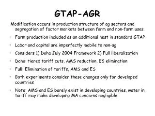 GTAP-AGR