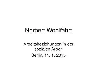 norbert wohlfahrt