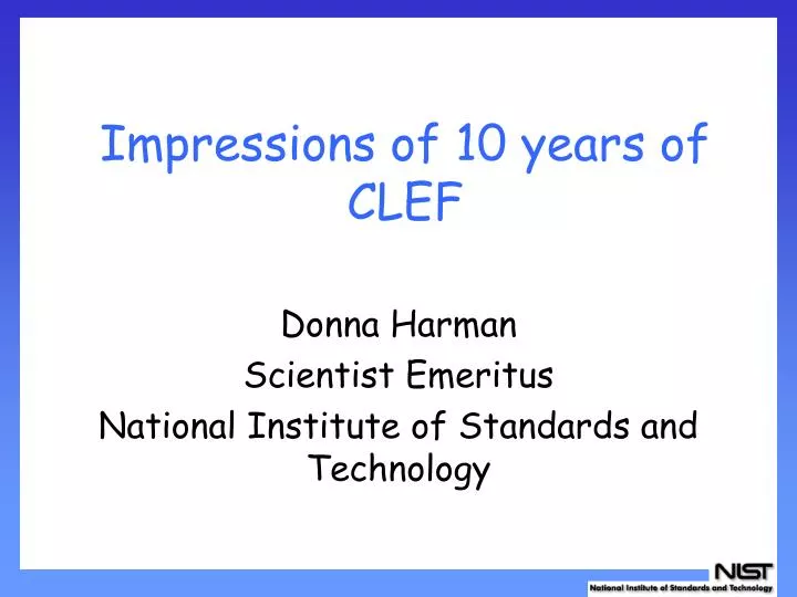 impressions of 10 years of clef