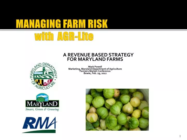 managing farm risk with agr lite