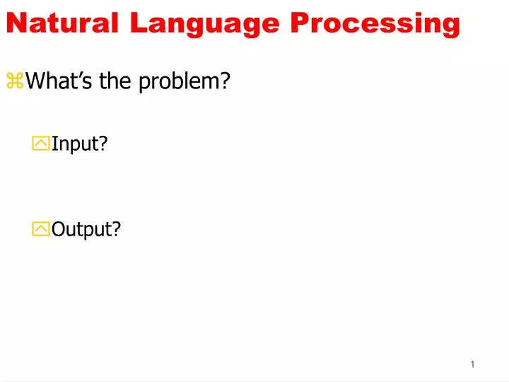 natural language processing