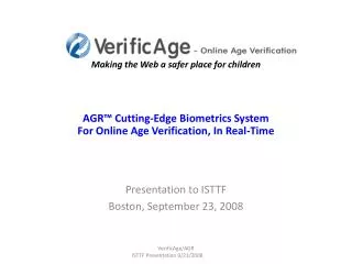 Presentation to ISTTF Boston, September 23, 2008