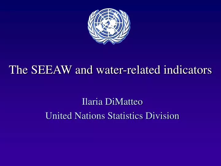 the seeaw and water related indicators