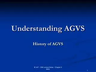 Understanding AGVS