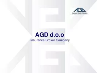AGD d.o.o Insurance Broker Company