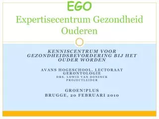 ego expertisecentrum gezondheid ouderen