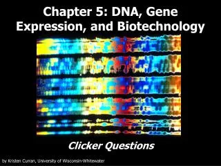 Chapter 5: DNA, Gene Expression, and Biotechnology