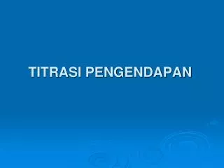 titrasi pengendapan