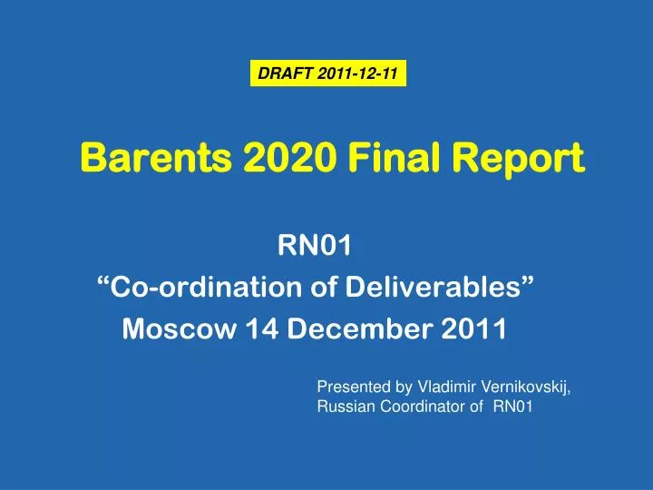 barents 2020 final report