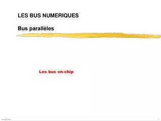 les bus numeriques bus parall les