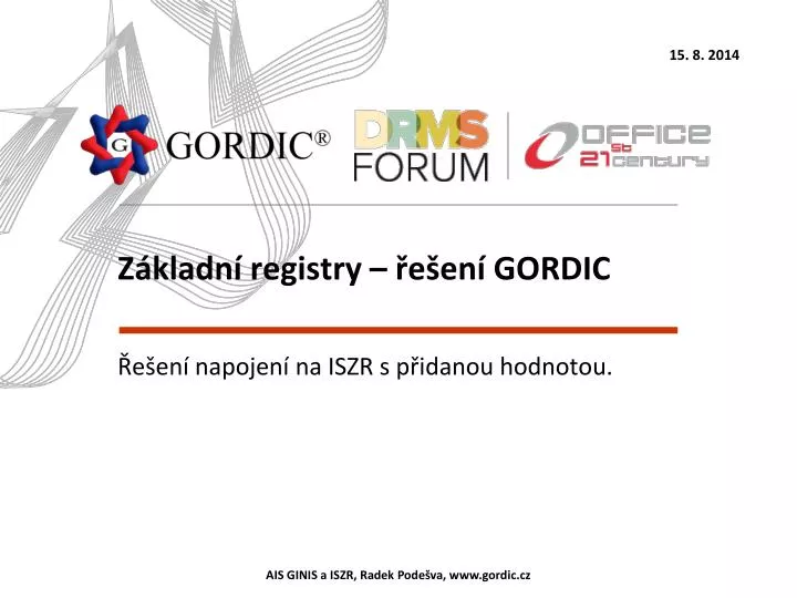 z kladn registry e en gordic