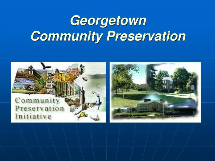 georgetown community preservation