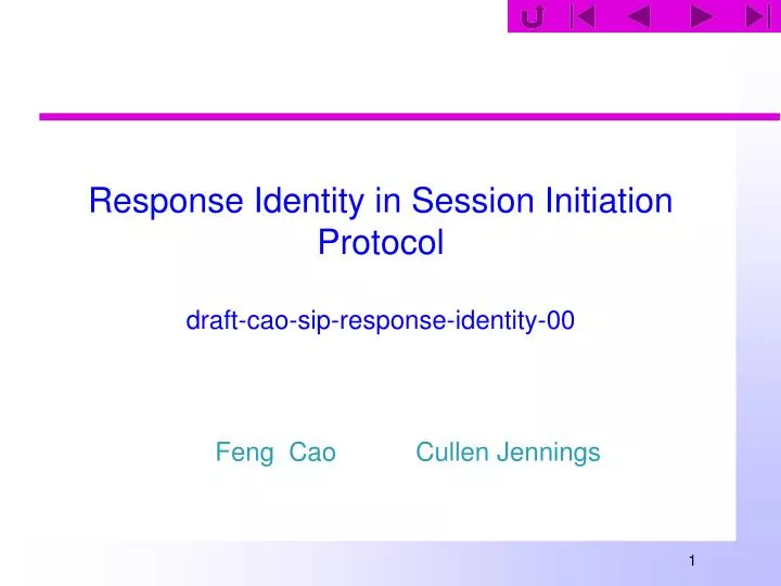 response identity in session initiation protocol draft cao sip response identity 00